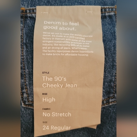 C- NWT Everlane 90s cheeky Jean, size 24 - Picture 4 of 6